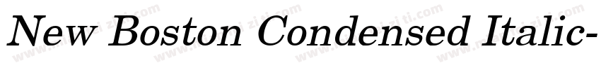New Boston Condensed Italic字体转换